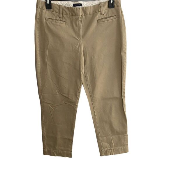 Lands' End Tan Midrise Chino Cropped Capris Women's Size 10​​ - Picture 1 of 10